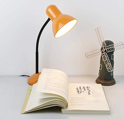 SSNCcNC Orange, Retro Lernlampe Einfache Vintage Tischleuchte Büro Studieren Schlafzimmer Leseleuchte Klassisch Eisen Schreibtischlampen Nachttischlampe Arbeitsleuchte Kinder