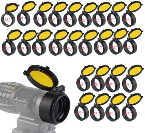 Schutzkappe für Zielfernrohr, 30–69 mm durchscheinende Schutzhülle für optische Linsen, Zielfernrohrabdeckung, Okularschutz für Airsoft-Gewehrkaliber (41mm)