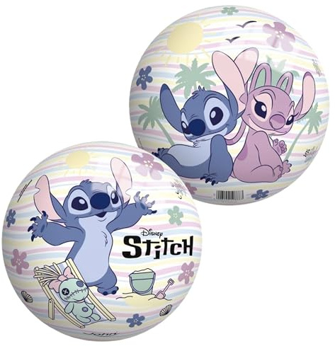 sarcia.eu Disney Stitch Gummiball 23 cm, leicht, FÜR DEN Strand, ZUM Spielen, ZUM VERGNÜGEN, ab 10 Monaten+ (Stitch)