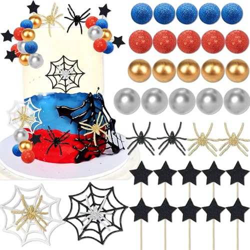 Halloween Kuchendekoration Superhelden Spinnen Geburtstagstorte Dekoration | Halloween Kuchendekoration Superhelden Geburtstagstorte Dekoration Spinnen Tortendekoration Superhelden Partygeschenke