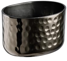 APS 40689 CRAFT Schale aus Aluminium mit gehämmerter, gunmetal farbene Oberfläche, Dipschale, für u.a. kalte und warme Speisen, 8,5 x 6,5 x 5,5 cm, 0,15 ltr.