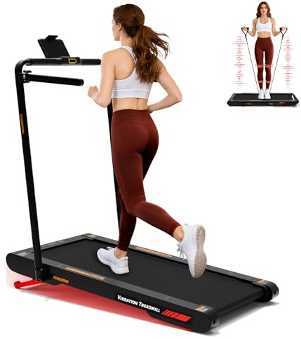 Sperax Laufband für Zuhause Klappbar, 5 in 1 Walking Schwingungen Pad 12 km/h, Walking Pad mit Steigung, Laufband und Fernbedienung für Zuhause und Büro(Schwarz)