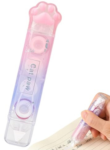 Roll of Adhesive Tape | Portable Safe Double-Sided Cat Tool | Double-Sided Tape – For Children Girls Teens Parents Crafts School Work Bag Pencil Case
