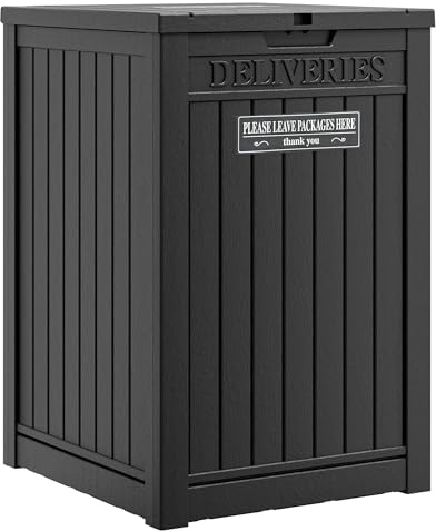 GULAIMOAO Package Delivery Box for Outside, Black