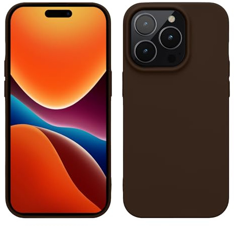 kwmobile Hülle für das iPhone 14 Pro Hülle - weiche und schlanke TPU Silikon Handyhülle - stoßabsorbierendes Flexibles Case - kabelloses Laden - Chocolate