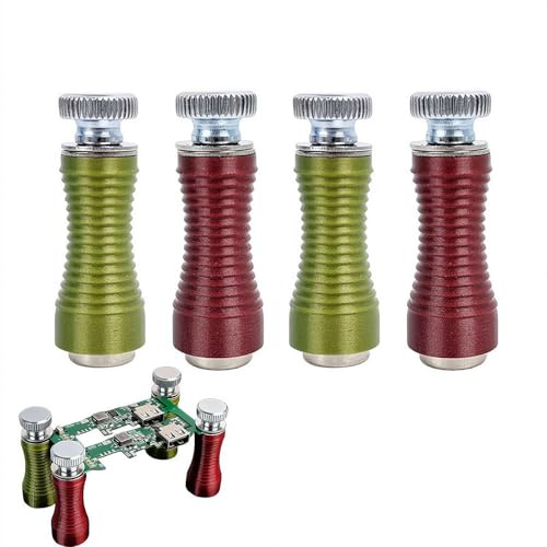 Magnetic PCB Holder 4PCS Helping Hands Soldering Station with Adjustable Pillar Clamps, Non-Conductive Carbon Circuit Board Holder for Electronics Repair, Soldering, and Assembly Work