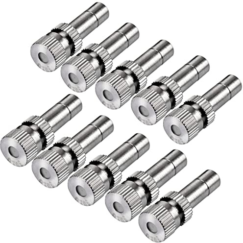 ATOPLEE 10pcs Niederdruck Messing Nebeldüsen für Kühlsystem Luftbefeuchtung Sprayer (0,3 mm)