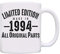 Tasse 1988–30. Geburtstag Geschenke Limited Edition Made in 1988 All Original Parts Kaffee Tasse 11 ounce weiß