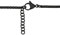 Quiges Damen Ankerkette Schwarz Edelstahl mit Karabinerverschluss ohne Anhänger (42 + 4cm erweiterbar)