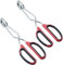 HINMAY 10-Inch Scissor Tongs with Comfort-Grip Handle Barbecue Grilling Tongs, Set of 2