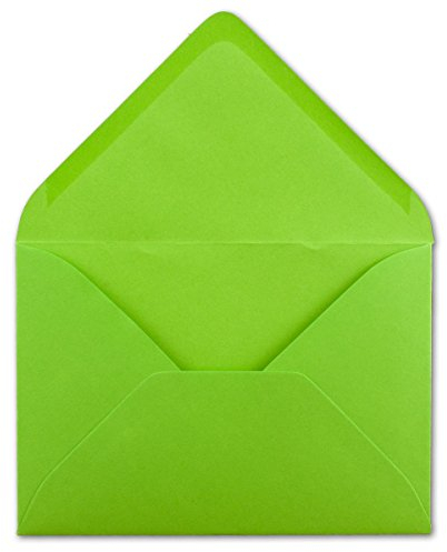 25 DIN C5 Briefumschläge Hellgrün - 22,0 x 15,4 cm - 110 g/m² Nassklebung Post-Umschläge ohne Fenster ideal für Weihnachten Grußkarten Einladungen von Ihrem Glüxx-Agent