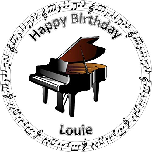 Piano Music note ICING circle round edible cake topper