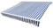 Tidyard Markisenstoff Sonnenschutz | Ersatzstoff Markisenbespannung | aus Polyester mit PU-Beschichtung | ohne Rahmen 481 x 296 cm Blau und Weiß