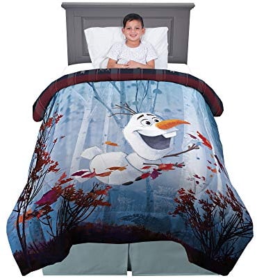 Franco Kinder-Bettwäsche, superweich, wendbar, Doppelbett/volle Größe, 182,9 x 218,4 cm, Disney Frozen 2 Olaf