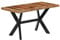 vidaXL Sheesham-Holz Massiv Esstisch mit Stahlkreuzrahmen Küchentisch Esszimmertisch Holztisch Tisch Massivholztisch 140x70x75cm Stahlbeine
