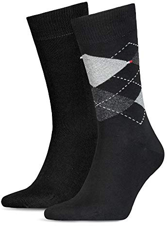 Tommy Hilfiger Mens Classic CLSSC SOCK, Black, 47/49 UK