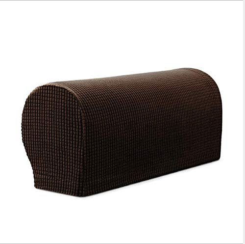 Sofa Armlehnenschutz für Sessel, Sofas, rutschfester Sessel, 2 Stück/Set Fleece Premium Armlehnenbezüge Dehnbar Stuhl Sofa Couch Armschutz Stretch Fit (Dunkles Kaffee)