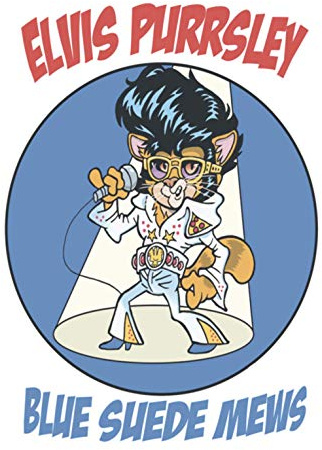 Elvis Purrsley – Geburtstagskarte mit lustiger Katze – FF9908 – innen blanko – von Künstler Mark Bennington