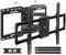 USX MOUNT UL Listed Full Motion Sliding TV Wall Mount for 32-90 TV, Holds up to 150lbs, VESA 200x100mm-600x400mm, 12-24 Studs, Black