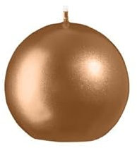Kugelkerzen Sand Creme/Beige mit Metalleffekt (Metallic Matt), Ø 6 cm, 12 Stück