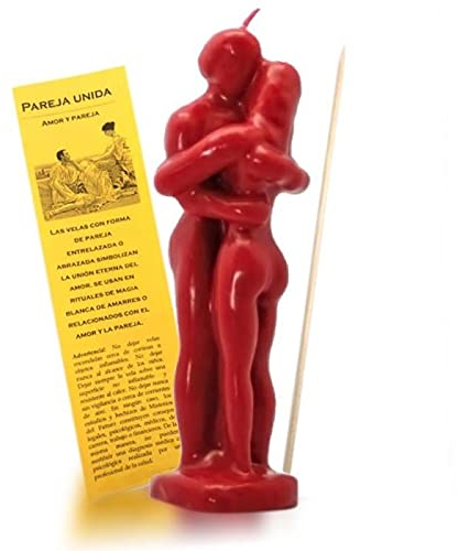 Valmoni Sport Ritual Stumpenkerze Paar Rot mit Anleitung Liebe Rote Kerze Festmacher Conjuro Umarmung Leidenschaft Handwerk