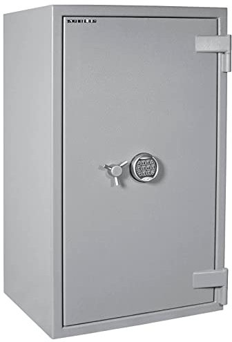 ROTTNER TRESOR Wertschutzschrank EN3 Tantum 110, Elektronikschloss, Grau, BxH 650 x 1100 mm, Befestigungsmaterial inklusive, 2 Fachböden