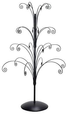 Creative Hobbies Weihnachtsbaumständer, 90 cm, Metall, schwarz, Ornament-Halter, Baum, Metall, für 24 Ornamente