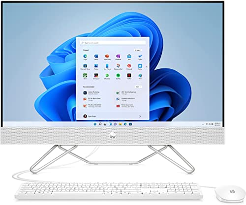 HP PC Tout-en-Un 24 FHD IPS, AMD Ryzen 5 5625U, 8 Go de RAM DDR4, SSD 512 Go, Carte Graphique AMD Radeon, Windows 11 Home, Clavier QWERTZ, Blanc