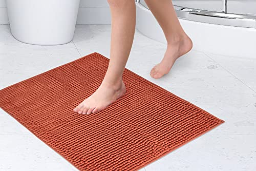 Emma Barclay Noodle Tapis de Salle de Bain antidérapant Doux au Toucher Orange brûlé 40 x 60 cm