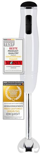 Exquisit MS 3003 we Stabmixer - 400W Pürierstab mit 2 Stufen & Metallfuß