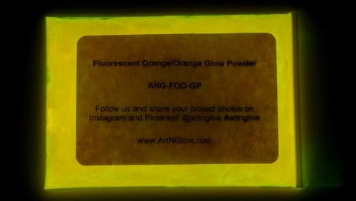 Pigmentpulver, leuchtet im Dunkeln, neutrale und fluoreszierende Farbe für Kunstmalerei, feine Kunst, Nagelkunstfarbe und Bastelarbeiten – langlebig, über 10 Farboptionen – fluoreszierendes Orange