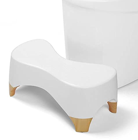 Gligam Toilettenhocker für Erwachsene, Gligam Kothocker für Badezimmer, trägt 250 kg Gewicht, Toiletten-Tritthocker, Töpfchenhocker für Erwachsene und Kinder, rutschfestes, einfaches Design, 17,8 cm
