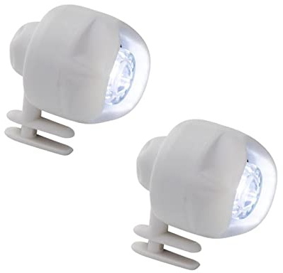 Scheinwerfer für Croc, 2 Stück Wasserdichtes LED-Licht Für Schuhe, Schuhdekoration Lichter Einstellbar, Clogs-Shoes Headlights für Camping, Wandern, Radfahren, Geeignet für Erwachsene Kinder (Weiß)