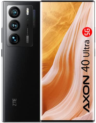 ZTE Axon 40 Ultra - Smartphone, 5G, Cámara Under-Display, 8GB RAM+128GB, Triple cámara 64MP, Snapdragon 8 Gen1, Pantalla 6.8'' AMOLED 120 Hz, Batería 5000mAh, Carga rápida 65W, NFC, Negro