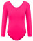 Shaposh Fashion® Girls Nylon Stretch Leotards Kids School PE Ballet Dance Gymnastics Long Sleeves Bodysuit Top (Pink, 9-10 Years)