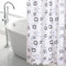 Lkw Ogechi Rideau de Douche 200/220/240cm Drop - Semi-Transparent PEVA Imperméable avec Motif Carré, Antimoisissure pour Baignoire et Salle de Bain
