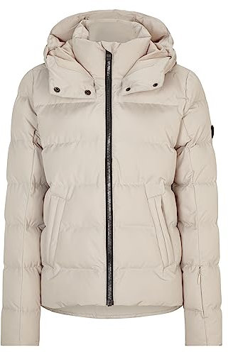 Ziener Damen TUSJA Ski-Jacke/Winter-Jacke | warm, atmungsaktiv, wasserdicht, silver beige, 42