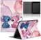 Marmor Tablet Hülle für Samsung Galaxy Tab A8 10,5 2021 X200/X205,Karikatur Stitch Anime Muster Case Shockproof Weiche PU Leder Flip TPU Silicone Cover mit Leichte Stand Tablet Schutzhülle,08