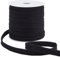 BENECREAT 25m de Cordons en Coton de Remplacement Plats Noirs, 12mm de Large Corde à Cordon Plat avec Bobines en Plastique, Accessoires de Vêtement, Pantalons de Sport, Pantalons de Survêtement, Pull