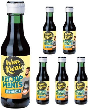 Wan Kwai Ketjap Manis 6 x 500 ml - Süße Sojasauce für vielseitigen Genuss! Ideal zum Marinieren und als Dip. Praktisches 6er Set für köstliche Kreationen.
