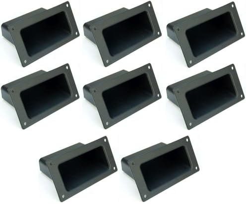 Adam Hall 8 x 3401 Kunststoff Schalengriff 133 x 68 mm schwarz Boxengriff Tragegriff Griffschale Griff
