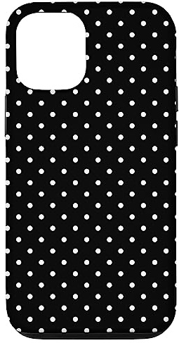 Polka Dot Muster Schwarz und Weiß, Frauen Mädchen Polka Dots Hülle für iPhone 12/12 Pro