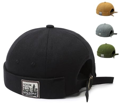 Moorle Docker MüTze, Sommer Dockercap Herren, Verstellbar (ca. 54-62cm) Docker Cap Herren, 100% Baumwolle Docker Mütze Damen