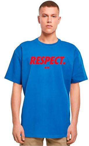 Mister Tee Herren Football's Coming Home Respect Oversize Tee Cobalt Blue, XXL