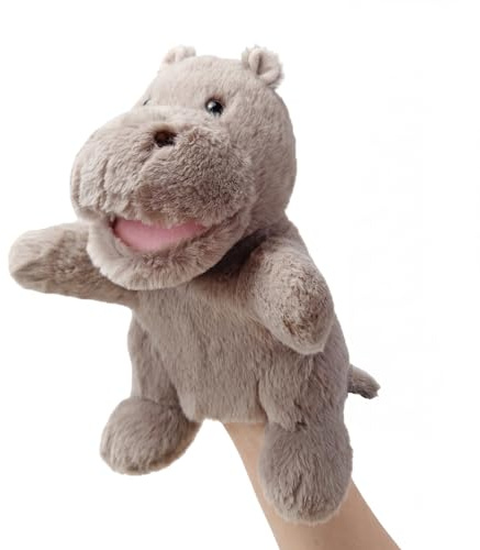 LOMTRATS 2026 Tierhandpuppen für Kinder,Kleinkind enthält Wolf,Tiger,Löwe,AFFE und bewegliche offene Münder,perfekt zum Geschichtenerzählen,im Vorschulalter und als Geburtstagsgeschenk