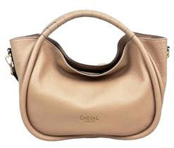 Cheval Firenze Borsa a mano Grace Mini, Vera Pelle Made in Italy (Rosa Cipria)
