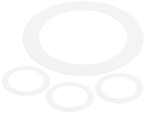 METALLIXITY Goof Ringe ID 6,3 x OD 8,58, 4 Stück Metall Goof Ringe Abdeckung für Einbaustrahler Decken- und Wandarmaturen, Downlight LED, Weiß