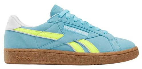 Reebok Club C Grounds UK Baskets pour Femme Bleu numérique/Jaune Acide/Gomme Taille 37,5 UE, Digital Blue Solar Acid Yellow Gum, 37.5 EU