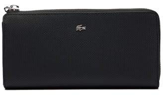 Lacoste NF4765DZ Portefeuille zippé pour Femme Noir, Black, Western