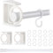 KEESIN Porte-serviettes mural sans perçage, en plastique blanc, porte-serviettes pivotant avec 10 crochets en S